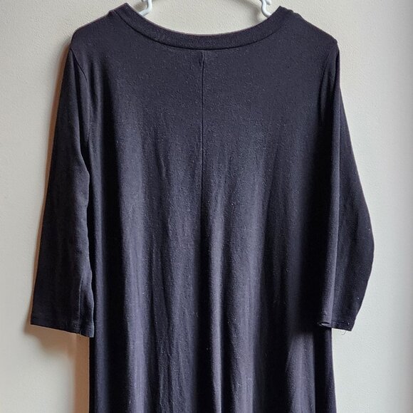 Zenana Premium Black Angled Long Tunic Jersey Size Large - Picture 15 of 16